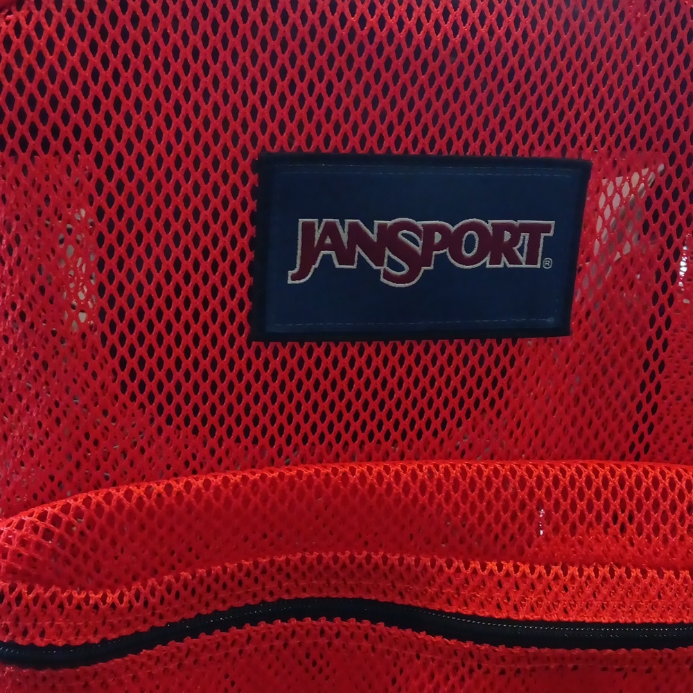 Jansport mesh red backpack bookbag